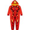 Marvel Iron Man Pigiama Bambino | Iron Man Pigiama Pile Bambino | Pigiamone Intero Bambini | Rosso 3-4 Anni
