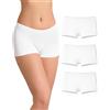 Risalti Culotte Donna Vita Alta Boxer Bamboo 3 Pz - Più Morbidi delle Mutande Cotone, Intimo Donna - Made in Italy