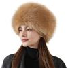 Dikoaina Cappello invernale da donna in finta pelliccia, stile cosacco, stile russo
