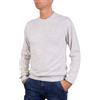 Marenza Girocollo Uomo Manica Lunga Misto Cashmere Seta Made in Italy (L, Grigio Chiaro)
