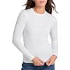 GUESS Maglietta a maniche lunghe con ricamo sottile, Bianco puro., XS