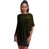 creazioni unique Poncho Coprispalle da Donna Elegante da Cerimonia o Sera - Poncho Donna in Rete di Viscosa Termica con Essenza di Fiore di Ciliegio (Nero Oro)