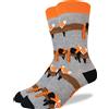 Good Luck Sock Calzini da uomo con bandiera americana e presidenti, da adulto, Panda rosso, taglia unica