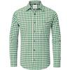 AMZHOTER Camicia da Uomo per Oktoberfest Camicia a Quadri Maniche Lunghe per Costume Tradizionale Maniche Corte in Cotone Verde XL