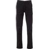 Siry Work Pantalone estivo Stretch Summer, in cotone, con passanti ed elastico in vita. Chiusura con zip e bottone. taschino porta monete e porta metro laterale (IT, Testo, XXL, Regular, Regular, NERO)