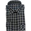 SEA BARRIER Camicia Fassa Flanella Leggera Fantasia Manica Lunga con Taschino Uomo Profumatore Saggio 151BLU XL