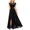HAOLEI Vestito Donna Da Sera con Spalline Abito da Festa Scintillante a Trapezio Altalena Abito Da Donna Vintage Con Paillettes Anni '20 Con Frange Sexy Maniche Scollo A V Per Matrimoni Feste Cocktail