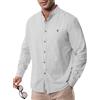 Suwangi Camicia Uomo Manica Lunga Casual Spiaggia Collo Coreana Shirts