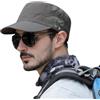Pyrafox Cappello Uomo Impermeabile Stile Militare Armata Tesa Corta Capelli Traspiranti Cappello Militare Regolabile Cappello Da Baseball Classico, Taglia unica