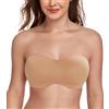 Lemorosy Reggiseno Donna Senza Spalline Non Imbottito con Ferretto | Tessuto liscio senza cuciture non lascia segni Silicone antiscivolo Perfetto per abiti scollati
