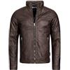 Indicode Uomini Brook Jacket | Giacca di pelle sintetica Dk Brown L