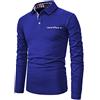 YCUEUST Cotton Reticolo Polo Uomo Manica Lunga Basic Golf Casual T-Shirt Blu 2 XXXL