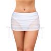 SHEKINI Gonna da Bagno Donna in Pizzo con Slip Interno Pantaloni da Bagno da Spiaggia Coulisse Regolabile Cutout Trasparente Gonna Corta a Vita Alta Bikini Fondo(L,A-Bianco)