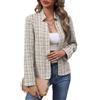 xxxiticat Blazers da donna slim fit tweed blazers a maniche lunghe, aperto, business, casual, ufficio, blazer, giacca da lavoro