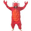 AMAMHAHAVA Costume unisex da adulto con granchio aragosta e crostacei di mare, pigiama per cosplay, abbigliamento da notte, Granchio rosso., XL