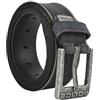 Police Cintura Uomo in Vera Pelle, Fibbia Nickel Free, Accorciabile, Effetto Vintage, Old Fashion Con Scatola 125 (Taglia 52-56)