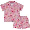 Peppa Pig, 100% Cotone con Bottoni Pigiama a Maniche Corte, Pink, 3-4 Anni: 104cm, Rosa