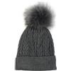 styleBREAKER Berretto Donna a Trecce con PON-PON in Pelliccia Sintetica,Gri