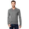 Vincenzo Boretti Maglione-Pullover Elegante da Uomo, Disegno Classico, Collo-a V a Costine, Manica-Lunga, Aderente/Slim-Fit, Caldo - Ideal per Inverno, Autunno, Mezza Stagione Grigio Scuro S