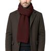 CLASSE77 - Sciarpa lavorata a maglia in lana - Stile maglia inglese a coste - Unisex - Artigianale, Made in Italy (Bordeaux)