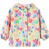 JinBei Cappotto Impermeabile Bambina Giacca con Cappuccio, 9-10 Anni, Rosa