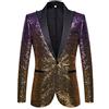 PYJTRL - Giacca da Uomo alla Moda con Paillettes Che cambiano Colore