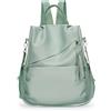 CAZSTYK Zaino da donna antifurto zaino regolabile convertibile tracolla impermeabile da viaggio borsa a tracolla, Verde