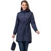 33,000ft Women's Rain Jacket Lightweight Hooded Long Rain Coat Waterproof Jacket Ladies Packable Functional Jacket Windbreaker Breathable Active Outdoor Coats