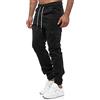 Tazzio Pantaloni cargo da uomo Jogger Chino Regular Fit Jeans 16610, Nero , S