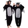 dressfan Unisex Pigiama da Drago Onesie Costumi,Nero Animali Drago Monopezzi Pigiama Halloween Carnevale Costumi e Cosplay,Regali di Natale per Donna Uomo