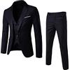 PAIDAXING - Completo da uomo, abito slim da uomo, 2 pezzi, completo business per matrimonio e cerimonie, giacca, gilet e pantaloni da pioggia