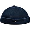WEROR Dockercap Uomo - Berretto da pescatore - Cappello da marinaio - Berretto in cotone - lavorato a maglia - WEROR-451.1, blu navy, Taglia unica