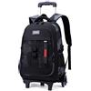 DROFOSREW Zaino Scuola Trolley Ragazzi Ragazze Zaini con Ruote Elementare Media Zaino Scuola Zainetti per studenti Cabina Viaggio Borsa (Camouflage Nero)