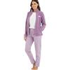 Viterbo Biancheria Pigiama Donna Invernale in Morbido Coral Fleece LWW00292 (Malva, S)