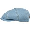 Stetson Coppola Hatteras Denim Barista Uomo - Berretto Newsboy Cappello Piatto con Visiera, Fodera Primavera/Estate Primavera Estate - S (54-55 cm) Denim