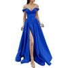 Kobilee Vestito Matrimonio Donna Elegante Rosso Abito de Cerimonia Formale Lunghi Scollo a V Abiti Cocktail Mezze Maniche da Sposa Taglie Forti Curvy con Corsetto