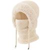 DRESHOW Cappelli Invernali per le Donna Balaclava Knit Beanie Skull Cap con Coulisse Caldo Cappuccio Sciarpa Cappello