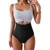 uxxnjfg Costume Intero Donna Contenitivo Costume Donna a Fascia Senza Segni Abbronzatura Vestiti Coordinati Estivi Bagno Abbigliamento Curvy Reggiseno Mare Zebra XL