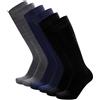 Ciocca Calze Lunghe Uomo Termiche in Pile 3 o 6 Paia Calde Morbide Pesanti Invernali Nero Blu Fantasia per Sport e Lavoro Outdoor [813_025_11_6]