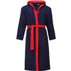 Ladeheid Accappatoio Uomo in Spugna di Cotone LA40-190 (Blu Scuro-29/Rosso-26, M)
