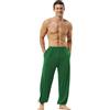 HOEREV Uomo Donna Super Soft Yoga Pantaloni Taiji Lounge Pant, Verde, XXL