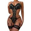 Generico Zip su Stampa Floreale Sexy Lingerie Sexy per Donna Cattiva per Sesso/Gioco Un Pezzo Troia Abiti di Lingerie Sexy per Le Donne Senza Cavallo Vestito Ricamato Carino Morbido Intimo