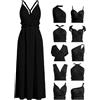 Gkaopi Vestito Infinity da Sera Donna Sexy Multiway a Portafoglio Abito da Damigella d'Onore Elegante Lungo Cerimonia Cocktail Vestito Moda Senza Maniche Aderente Maxi Abito per Ospite di Matrimonio