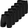 Nuofengkudu Uomo Boxer Sportivi Mutande Apertura Davanti Antisfregamento Traspiranti Elasticizzato Poliestere Comodi Assorbenti Underwear Leggero Running Antisudore Intimo Regali 6 Pack Nero M