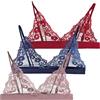 SEAUR Reggiseno da donna 3 pezzi da donna in pizzo Hollow Out reggiseno da donna sexy in pizzo trasparente reggiseno senza ferretto triangolo coppa senza ferretto reggiseno push up sexy balconette sexy
