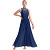 Freebily Vestito da Balletto Ballo Lirico Contemporaneo Donna Vestito da Danza Classica Moderna Gonna Lunga Costume da Ballo Latino Americano Tango Dancewear Performance