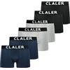 CLALER Confezione da 6 Boxer da Uomo, in Cotone, Comodi e Traspiranti, Ideali per Lo Sport all'Aria Aperta 2 x Nero + 2 x Blu + 2 x Grigio M