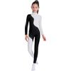Kaerm Body Danza Classica Bambina Ginnastica Artistica Tuta Intera da Pattinaggio Artistico Maniche Lunghe Balletto Leotards Jumpsuit Sportiva da Allenamento Dancewear Bianco 7-8 anni