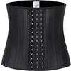 WEITING Taglia XXS-6XL Donna Latex 25 Steel Boned Waist Trainer Cincher Firm Compression Shapewear Corsetto Nude Black-Black -XXS