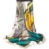 Generic Sciarpa quadrata grande da 90 cm, sciarpa con stampa floreale in seta simulata per donna, scialle versatile con protezione solare per la primavera e l'estate(Color 22)